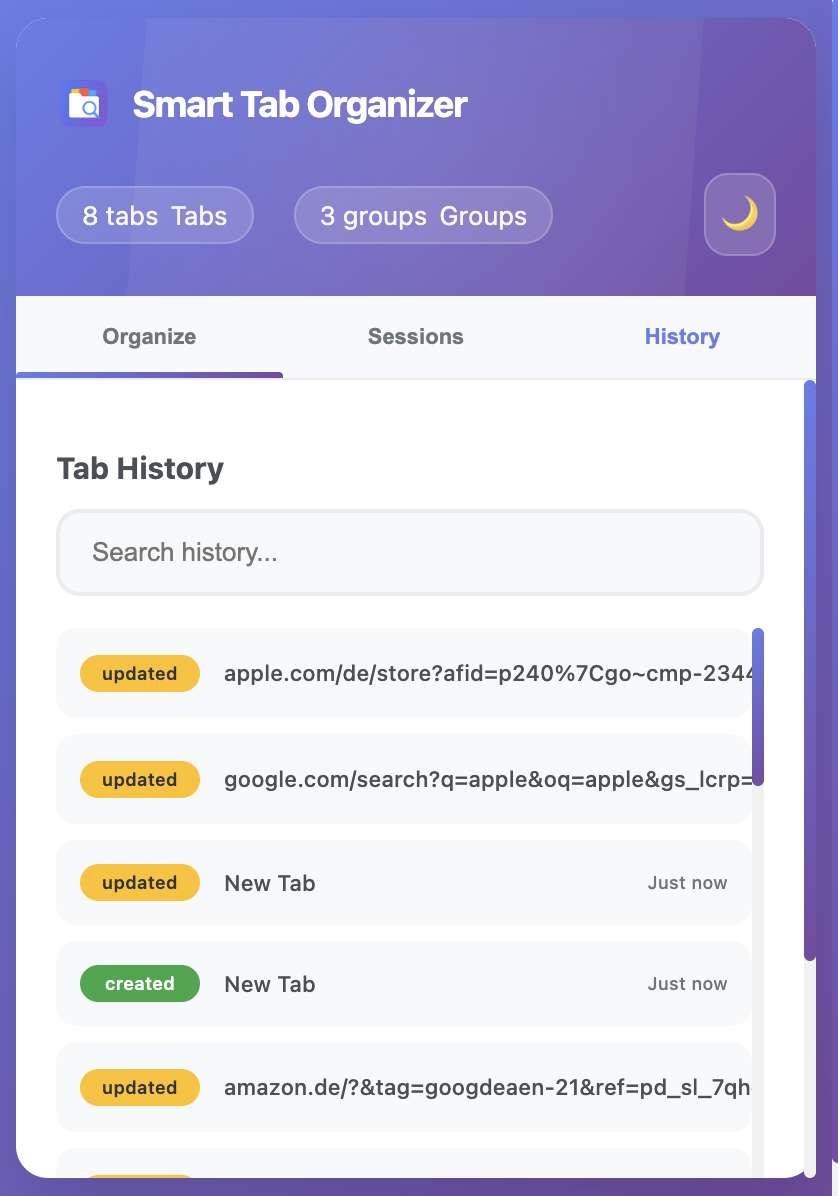 Smart Tab Manager screenshot 2